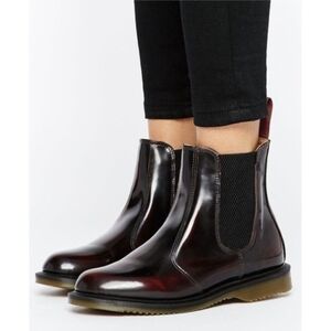 Dr. Martens Dark Red Ankle Boots